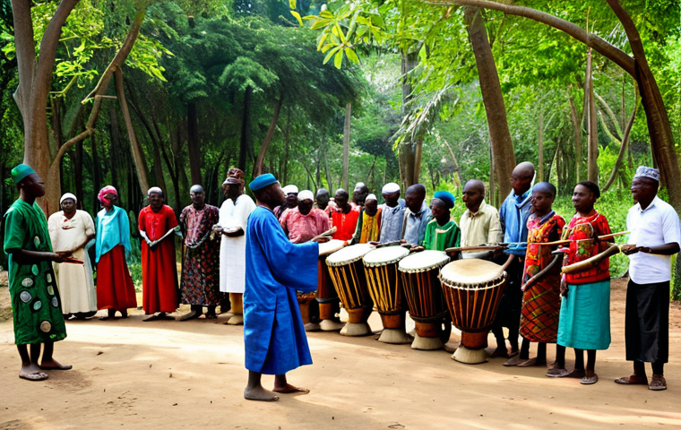 감비아 부족 신앙 - Ancestral Guidance**

"A wise, elderly Gambian woman in traditional, fully clothed attire, sits sere...