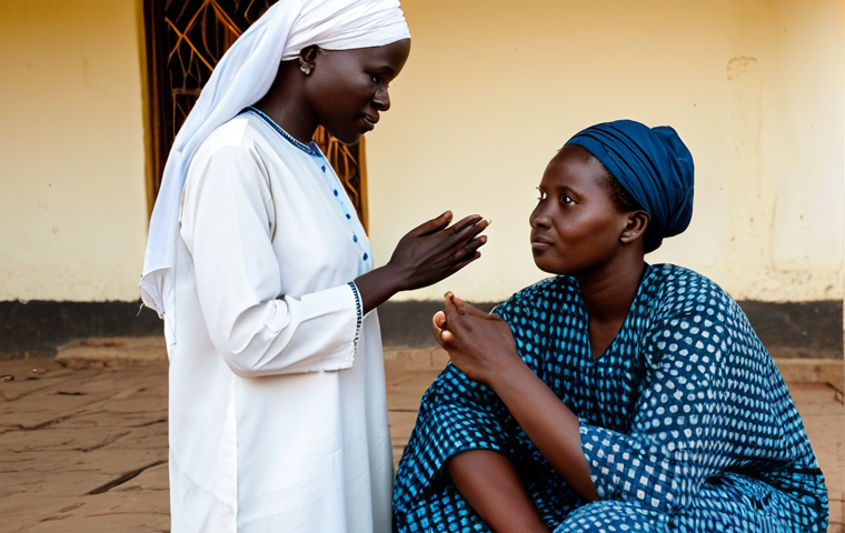 감비아 부족 신앙 - Sacred Grove Ceremony**

"A group of fully clothed Gambian villagers participate in a respectful cer...