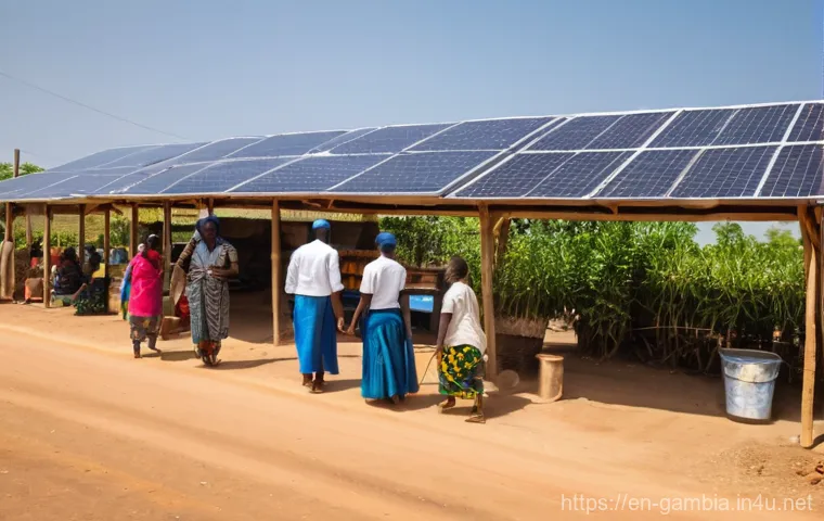 감비아 대통령 및 정치 상황 - A serene and hopeful scene depicting a diverse group of Gambian citizens gathered in a well-lit comm... 감비아 대통령 및 정치 상황 - A serene and hopeful scene depicting a diverse group of Gambian citizens gathered in a well-lit comm...