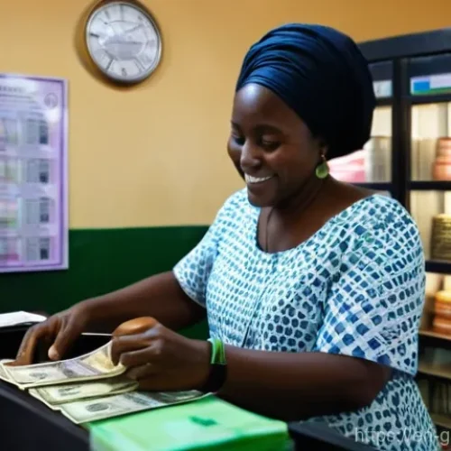 Home 25 감비아 환전 시 유의사항 - **Prompt:** A friendly female traveler, dressed in modest, light summer clothing (t-shirt and long s...